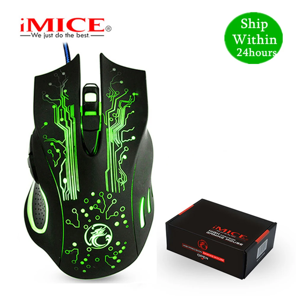 IMice X9 Проводная компьютерная мышь USB тихий геймер мыши 5000 DPI PC Mause 6 кнопок