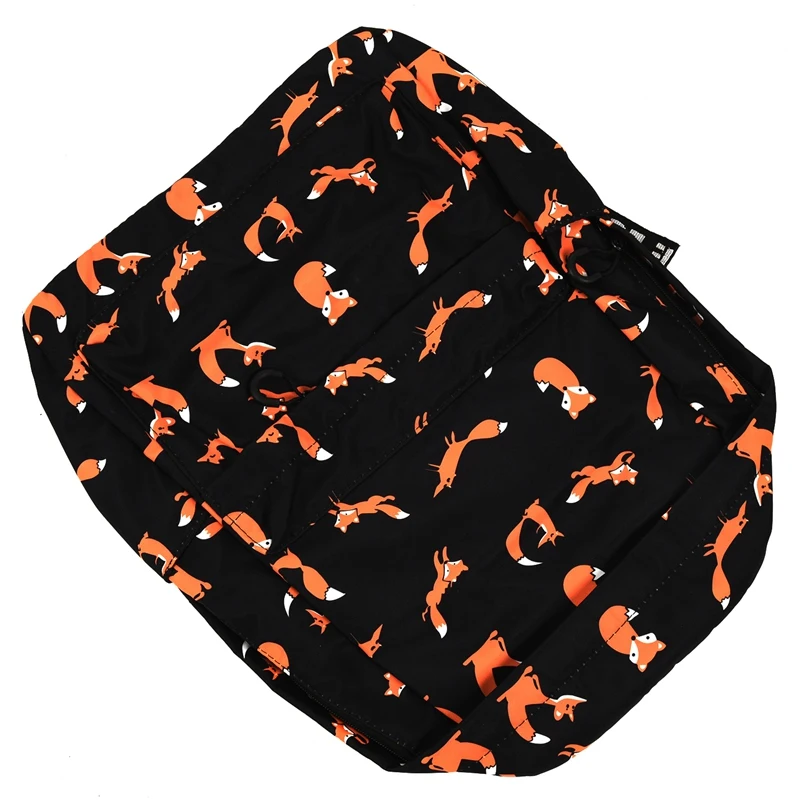 Рюкзак женский школьный водонепроницаемый с принтом в виде животных лисы для