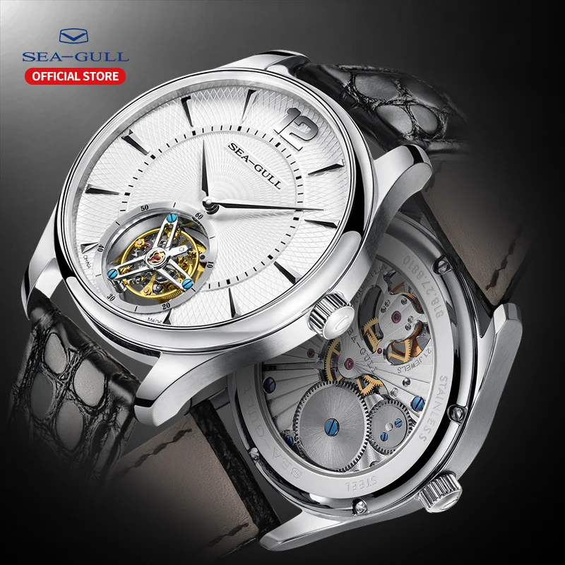 Часы с чайкой мужские механические часы tourbillon ручным заводом Лидирующий бренд