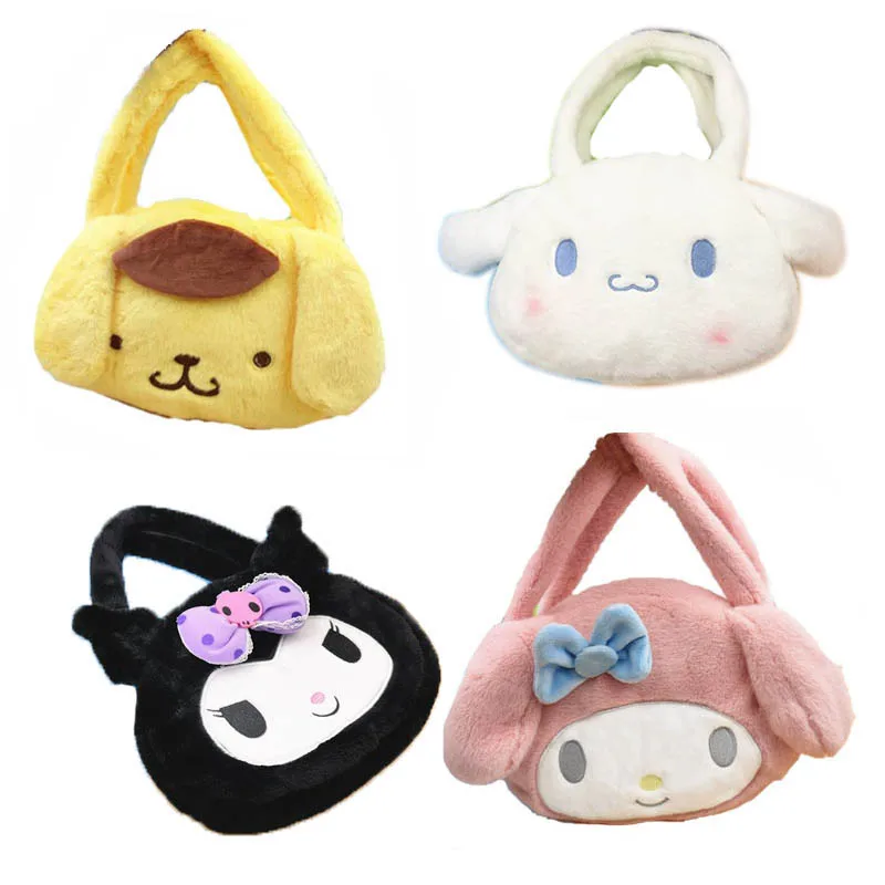 

Милая мультяшная аниме мелодия Kuromi Cinnamorol Pomspurin милая девочка сердце Jk плюшевая портативная маленькая сумка Детская игрушка подарок на день ...