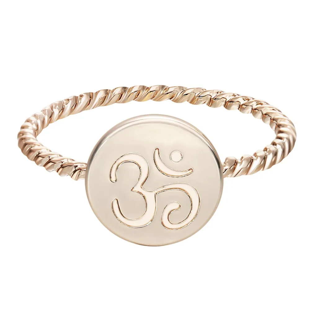 Модное серебряное и Золотое кольцо QIMING для йоги медитации модное женщин