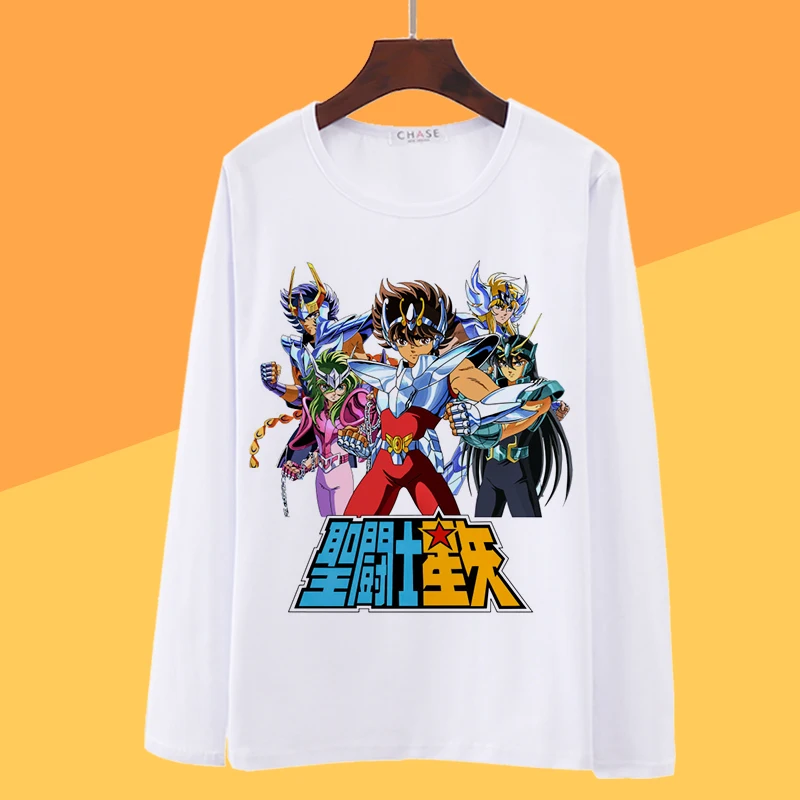 Футболка для косплея Saint Seiya аниме футболка с длинным рукавом и изображением