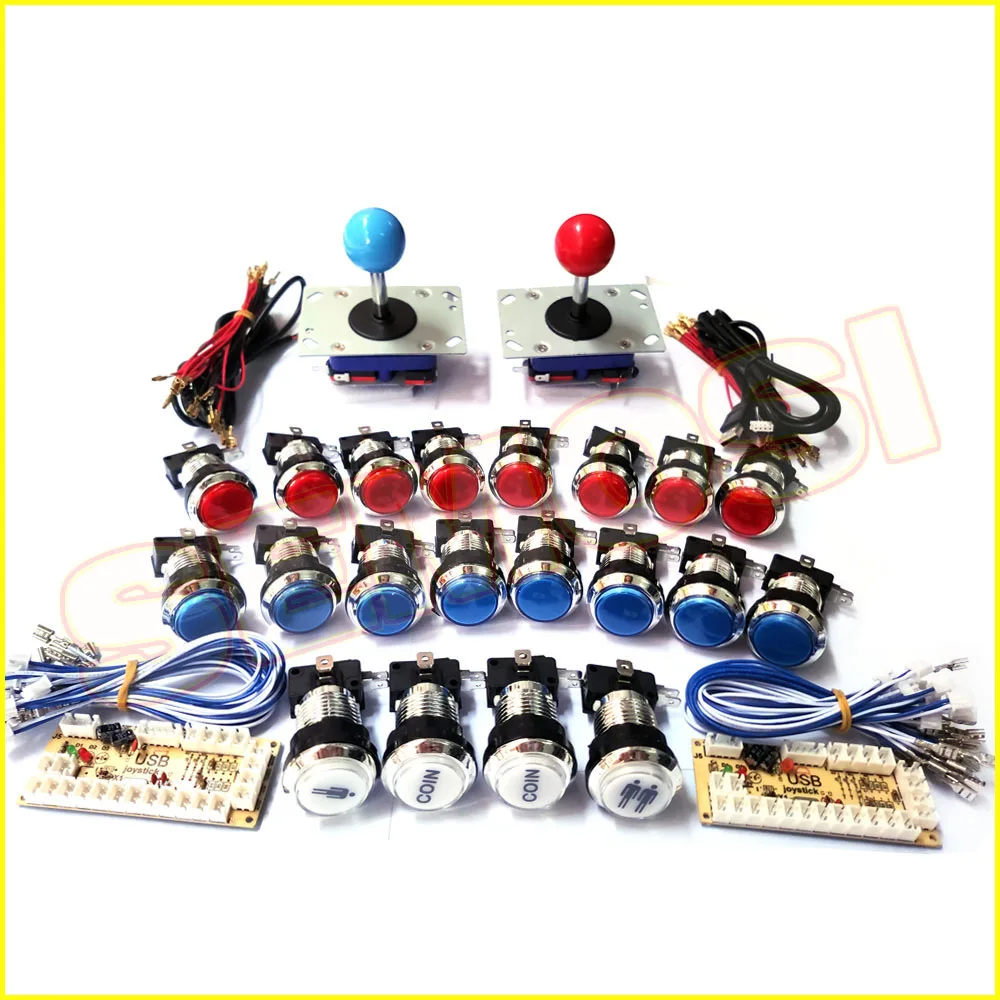 Набор для управления аркадными играми сделай сам 2 игрока игровой джойстик с