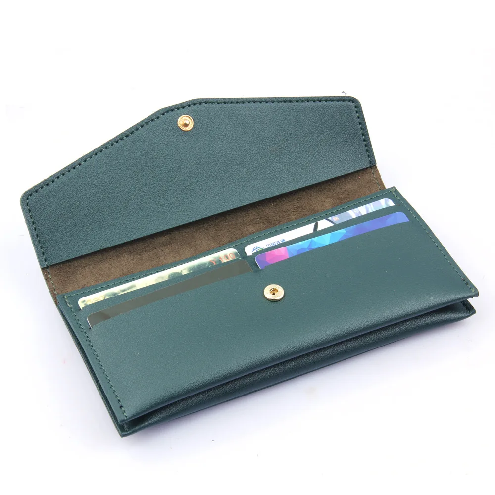 Модный женский кошелек из искусственной кожи клатч минималистичный Длинный для