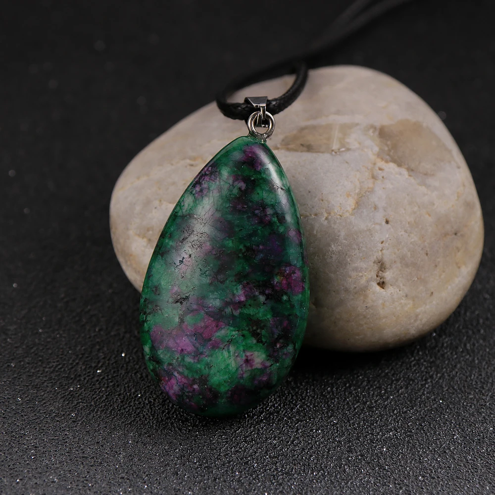 Женское и мужское ожерелье с подвеской из натурального камня оникс кварцевым