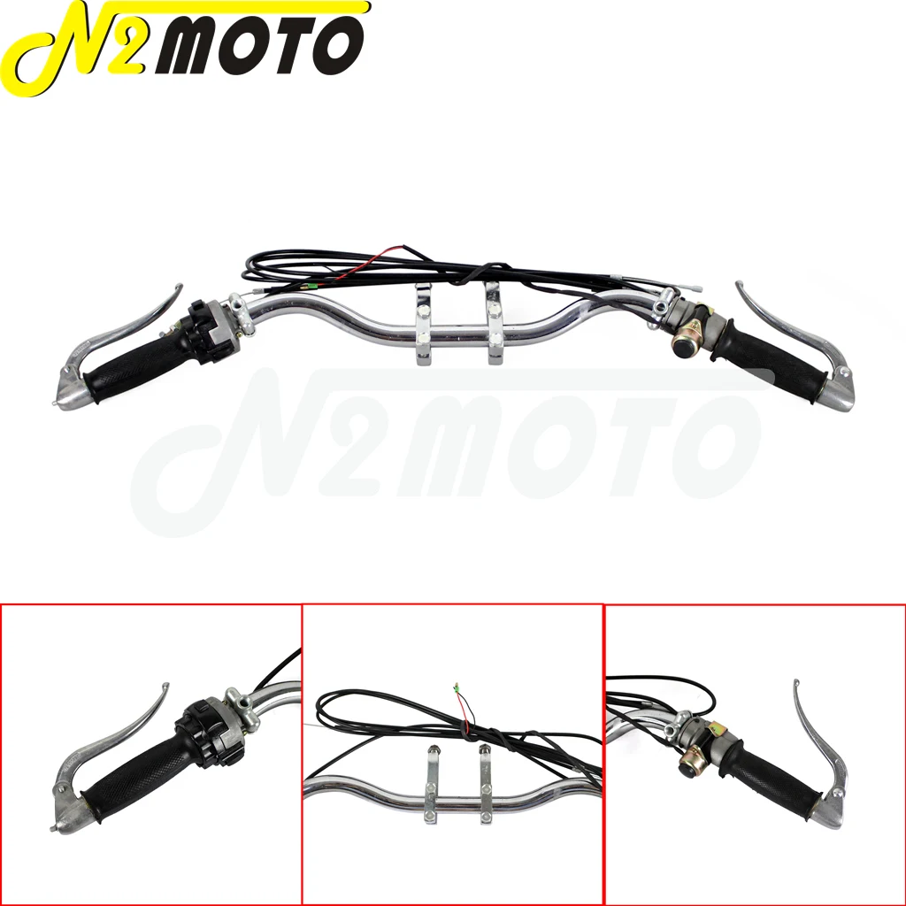 Мотоцикл руль в сборе ручка стиле ретро Бар Рычаг кабельный зажим Кронштейн для