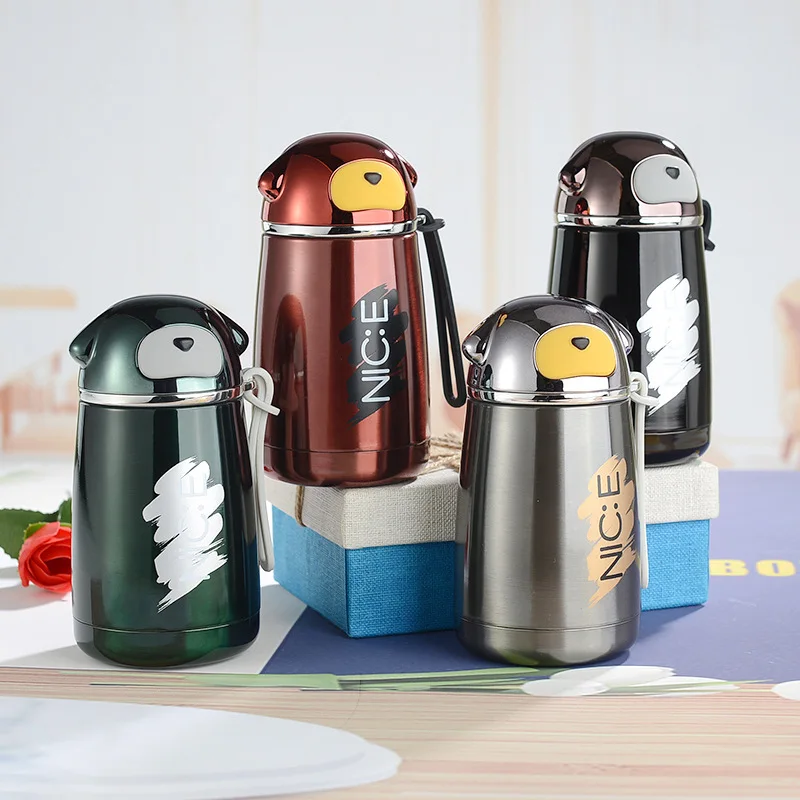 Cup Cartoon Dog Vacuum Flask Coffee Mug Travel Drink Bottle Office Thermocup Cute Student Cold Hot Water Bottle