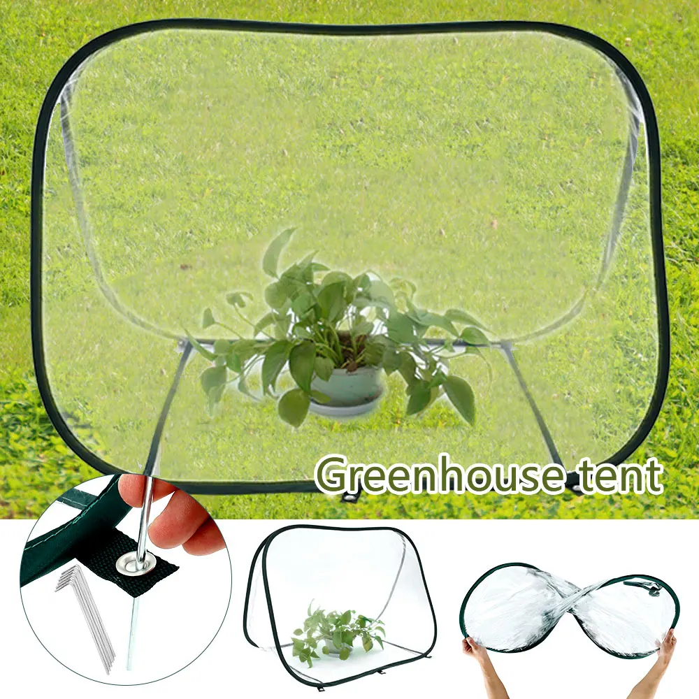 

Foldable Heat Preservation Mini Greenhouse Transparent Plant Protection Greenhouse Flower Shed Outdoor Greenhouse Tent