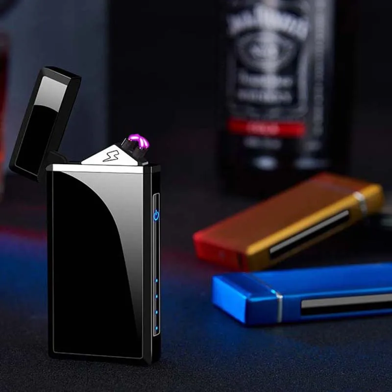 2020 электрическая зажигалка с подключением к USB двойной плазменная дуговая