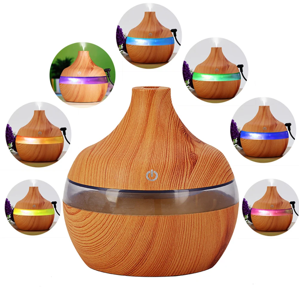 Car Humidifier Wooden USB Aroma Essential Oil Air Purification Ultrasonic Aromatherapy Diffuser UV |