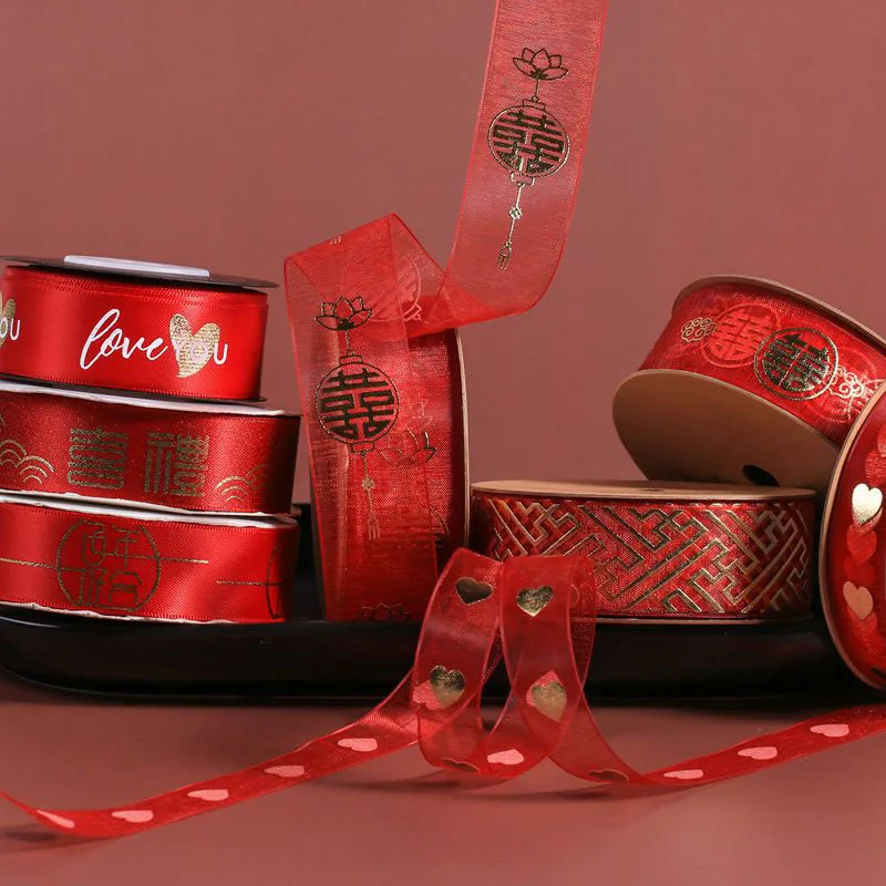 5 ярдов красная бронзовая лента с надписью сделай сам | Дом и сад