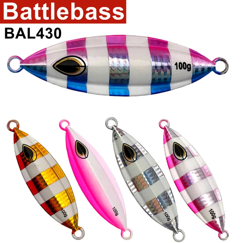 

BATTLEBASS 1 шт. глубокий Zea крючковый лов свечение Зебра Рыбалка Океаническая лодка Rock Beach вялая блесна, блесна, Jigbait ложка приманка 60/80/100/150/200g