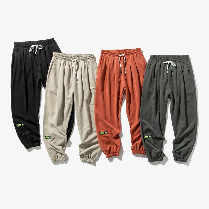 2021 summer overalls men's thin trendy brand Harlan nine-point trousers sports casual pants harajuku hip hop streetwear