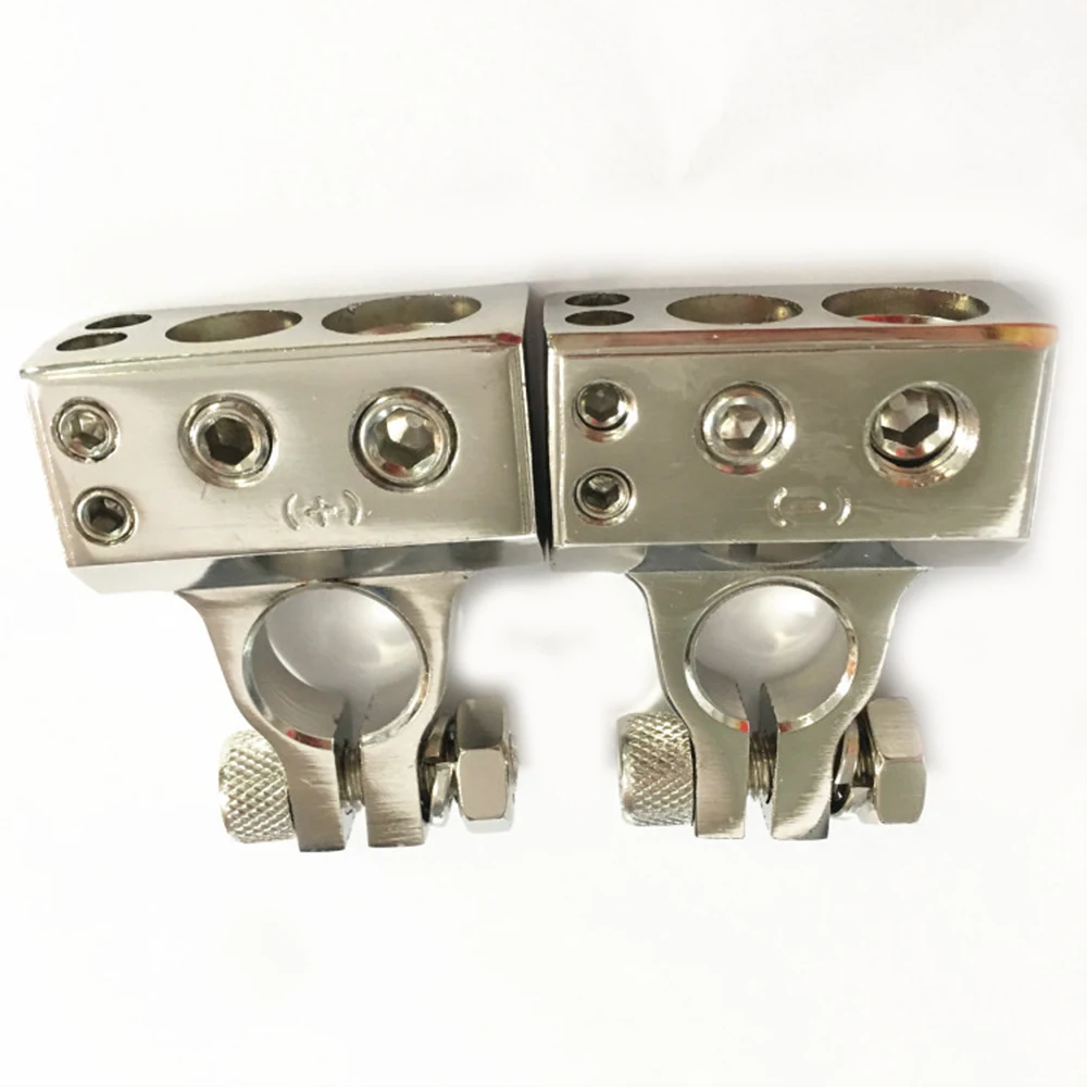 Автомобильный 2 * клеммы для автомобильного аккумулятора 1/0 4 8 GA AWG винтовое