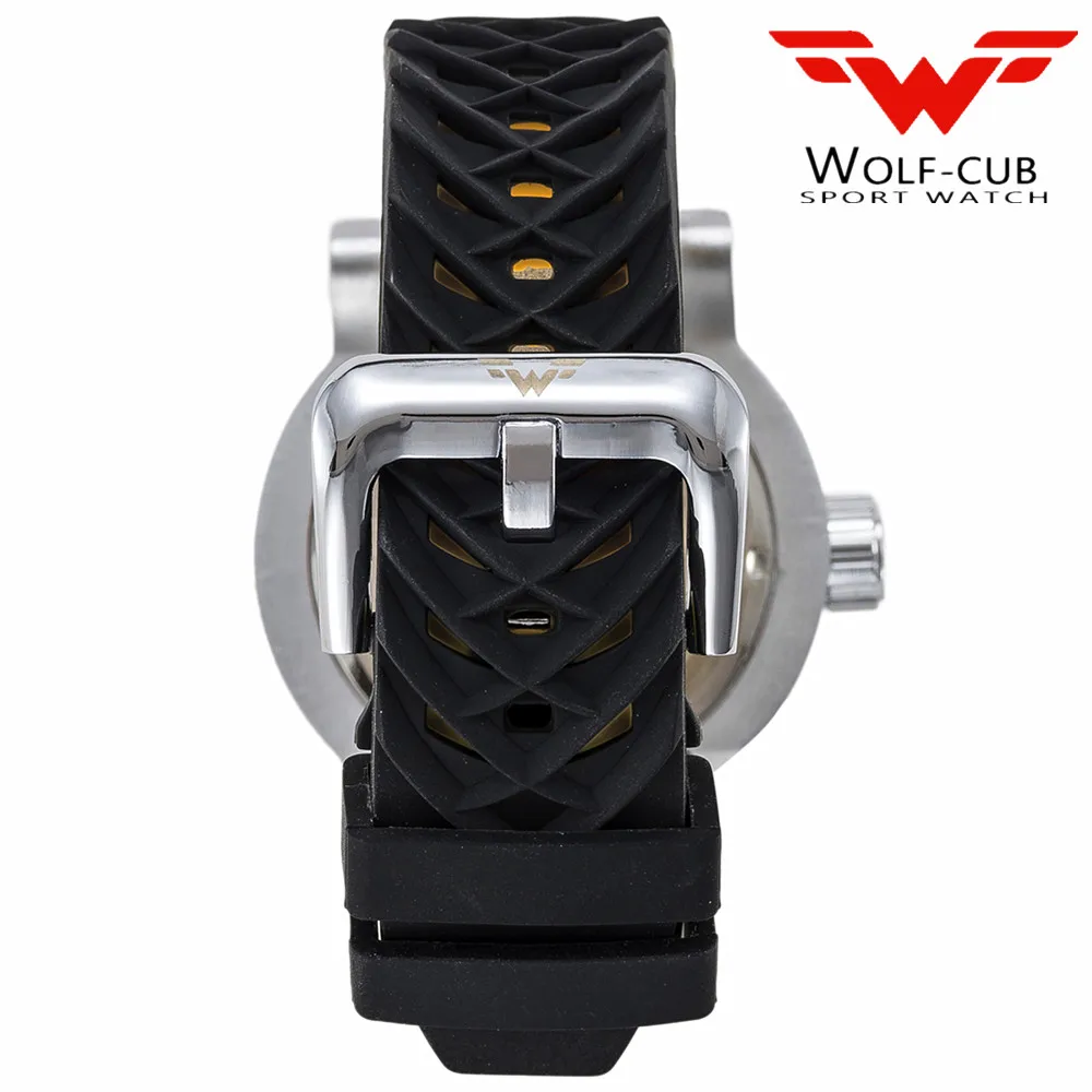 Sports Man Watch Dial Wolf Head Metal Solid Surface Original Movement WOLF-CUB 30BAR Design Personalized | Наручные часы