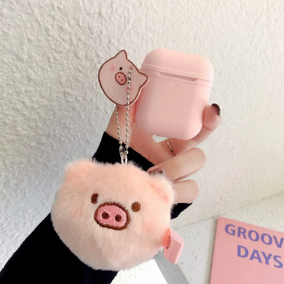 3D Медведь лягушка свинья кукла чехол для наушников AirPods силиконовая собачья попа