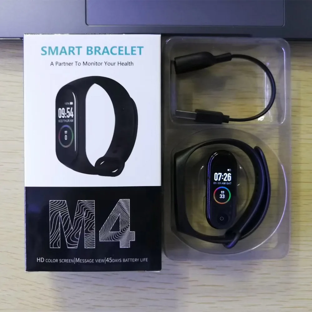 M4 в наличии Smartband фитнес трекер Smartwatch Bluetooth браслет монитор артериального