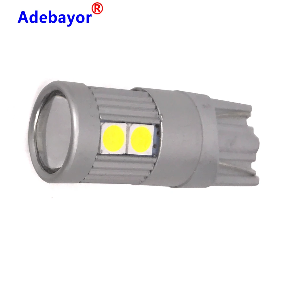 Супер яркий светодиодный автомобильный фонарь Adebayor1x t10 w5w 9 smd 3030 EMC для чтения