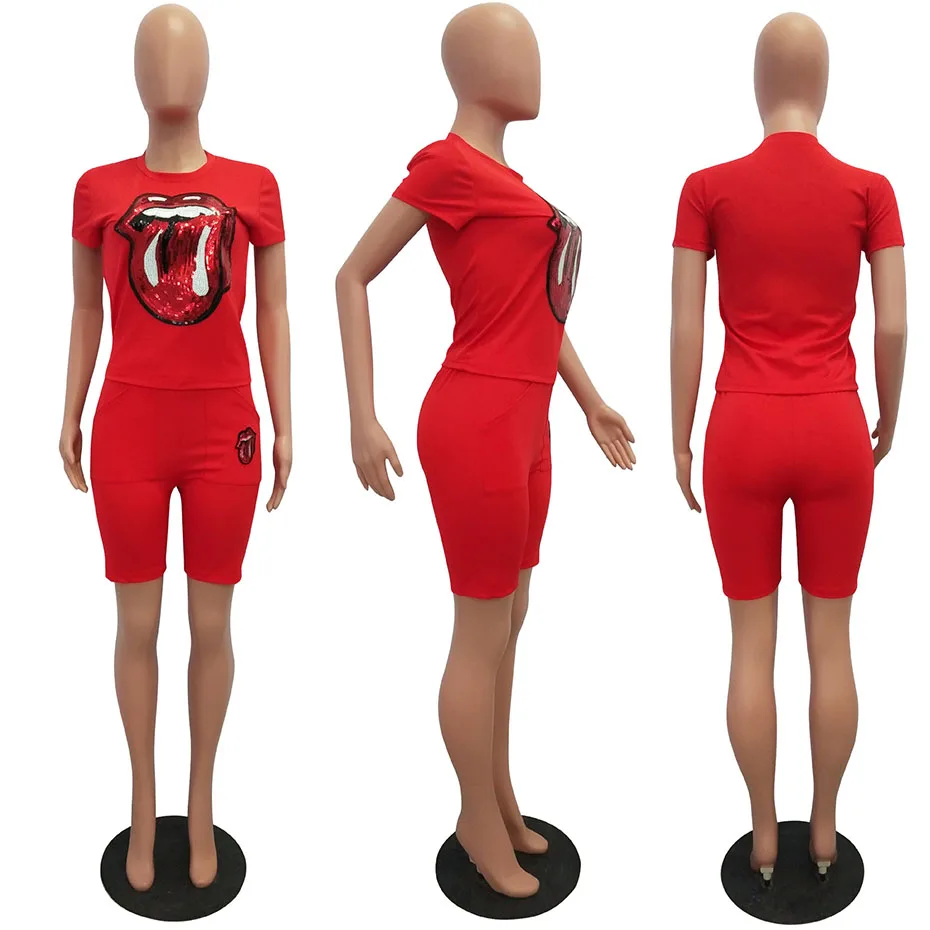 ZKYZWX повседневный комплект из двух предметов с блестками топ коротким рукавом +