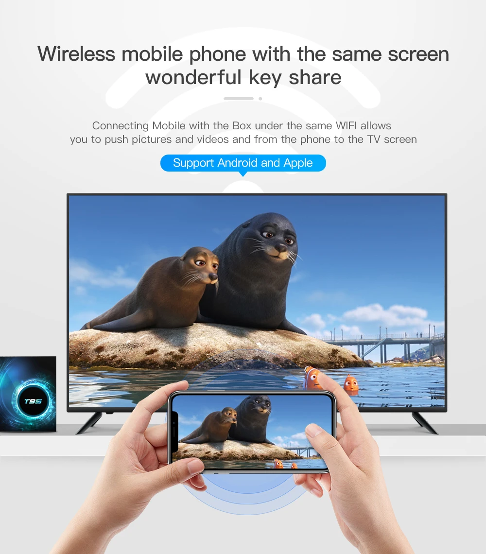 LEMFO Новейший Smart TV Box Android 10.0 HD 6K Медиаплеер 2.4G Wifi 4GB 32GB 64GB Голосовой помощник Google включен.