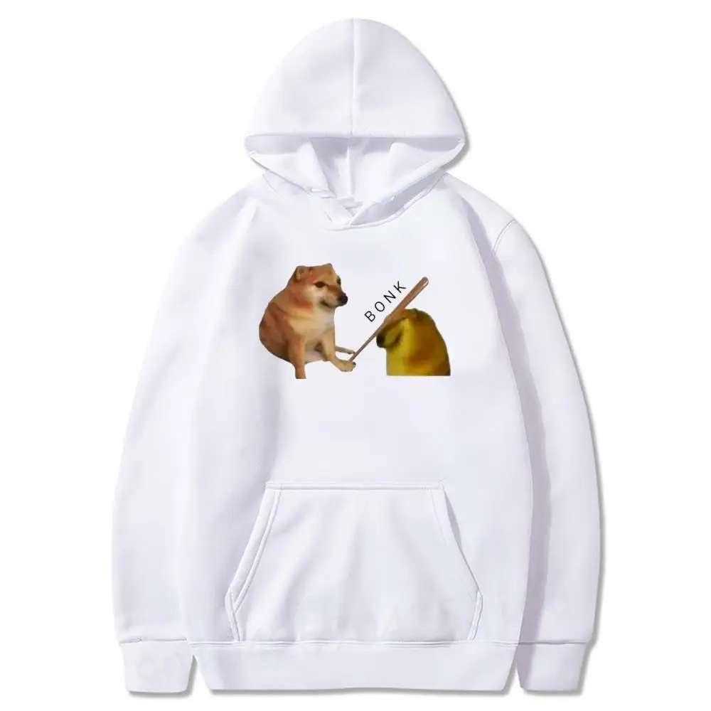 

Unisex Men Guys Hoodies Bonk Meme Doge Funny Artwork Printed Male Cotton Graphic Designer Hooded Coat Adult Autumn Clothes