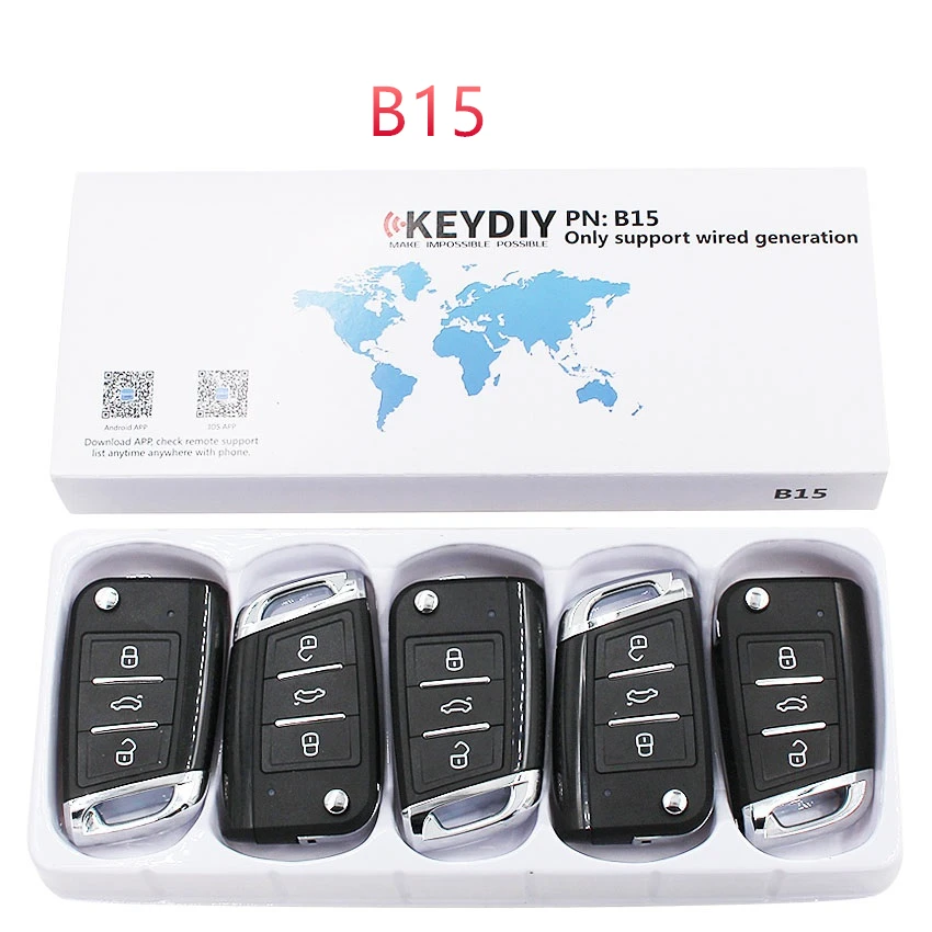 

5pcs Universal KEYDIY KD B15 Remote Control B-Series for KD-X2 KD900 URG200 KD900+ KD MINI key programmer 3 Buttons with pin