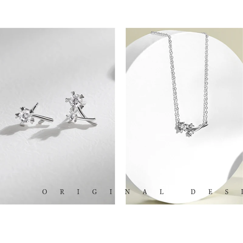 Dandelion Sets Thaya Одуванчик, обручальные ювелирные наборы, 925 пробы, серебро, циркон, белое кольцо, ожерелье, наборы для женщин, элегантные ювелирные изделия - Цвет камня: Dandelion Sets