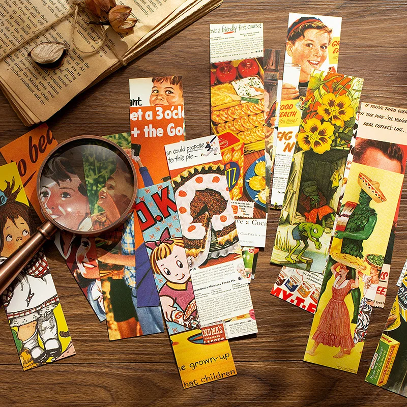 

Multi-use 30 Pcs Vintage Pictorial Girl Men Design Craft Paper As Bookmark Tag Gift Decor Scrapbooking DIY Message Card