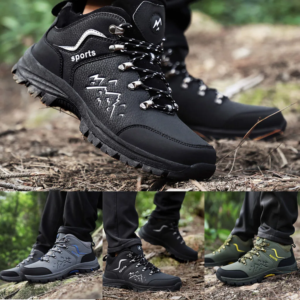 

Winter men's fashion non-slip wear-resistant waterproof mesh outdoor comfortable sports shoes new listing