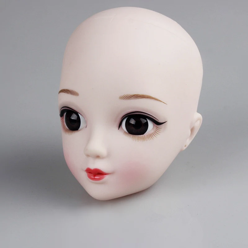 

60cm Doll Accessories Vinyl Make-up Head BJD 1/3 Doll Accessories Ball Joint Naked Body Model