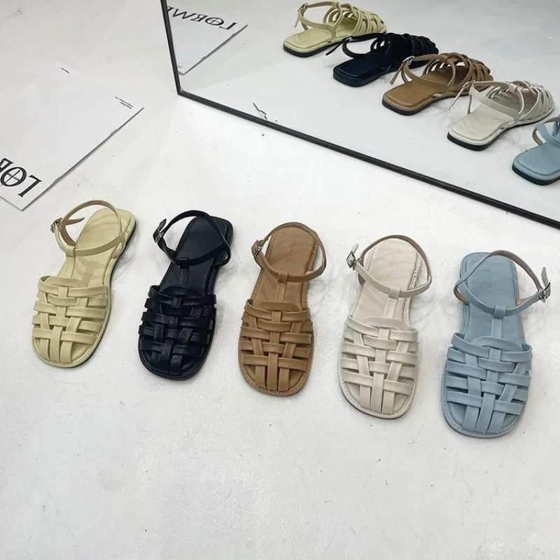 

Woman Sandals New Baotou Woven Ladies Shoes Casual Flat Sandals For Female Women's Shoes Slides Outdoors Lady sandals