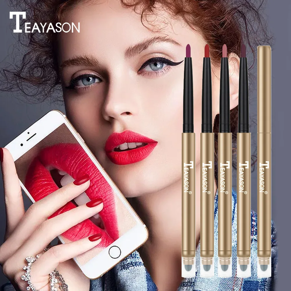 Teayason 12 цветов стойкий карандаш для губ матовый помада Водонепроницаемый
