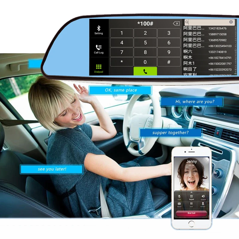 Bluavido 4G ADAS Android DVR " зеркало заднего вида gps Автомобильный видеорегистратор FHD 1080P видеорегистратор с камерой заднего вида WiFi Live monitor