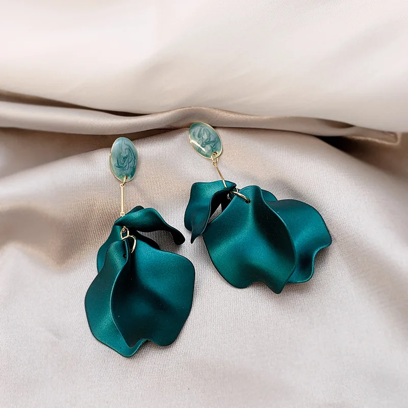 

Shiny Side New Fashion Brand Jewelry Acrylic Flower Stud Earrings for Women Simple Style Gift Earrings