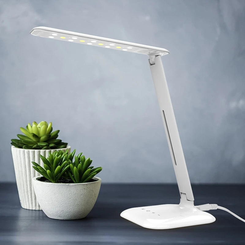 

LED Desk Lamp Folding Eye-Caring Table Lamp, Dimmable Desk Lamp For Home Office Reading Working, With Adapter US Plug