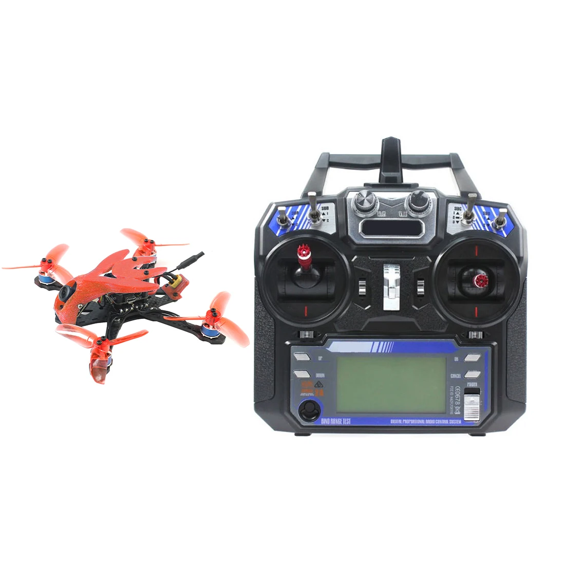 Гоночный Дрон DIY 135 мм бесщеточный FPV 2S Mini F4 Контроллер полета XT1104 7500KV Flysky FS I6 пульт