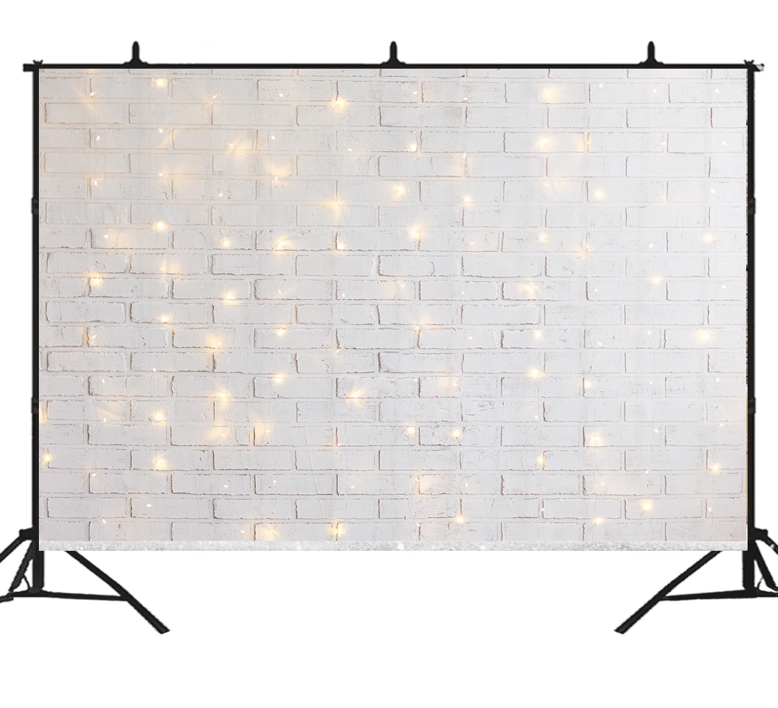 Фон для детской фотосъемки с изображением белой кирпичной стены|Фон фотосъёмки| |