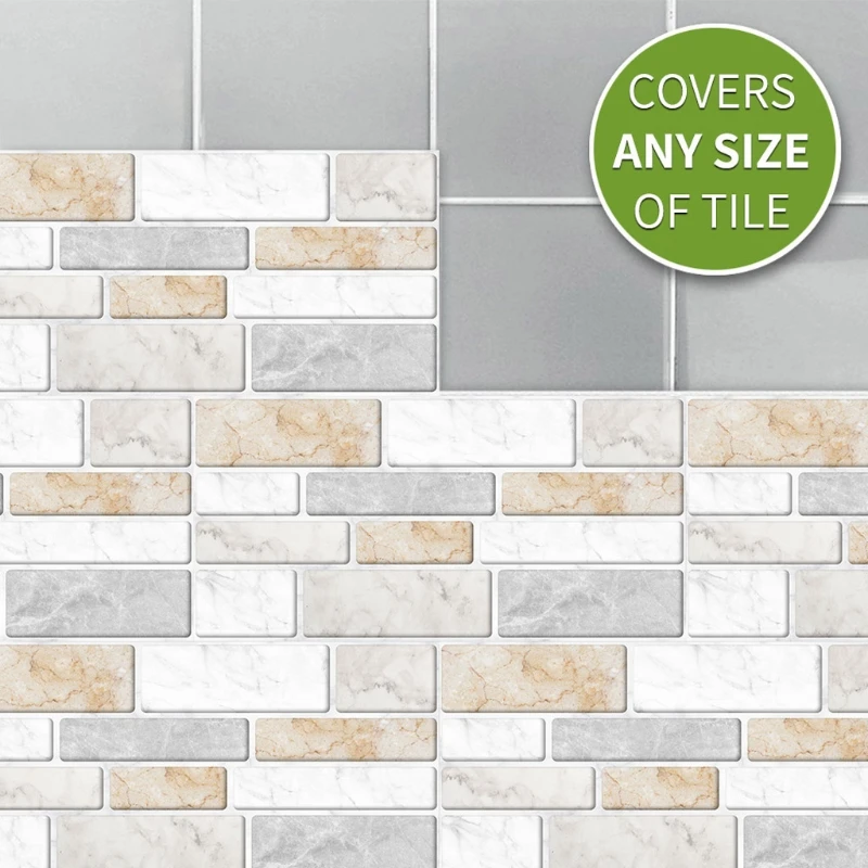 Новые 27 шт. имитация Мрамор кирпичная плитка стены стикеры сделай сам