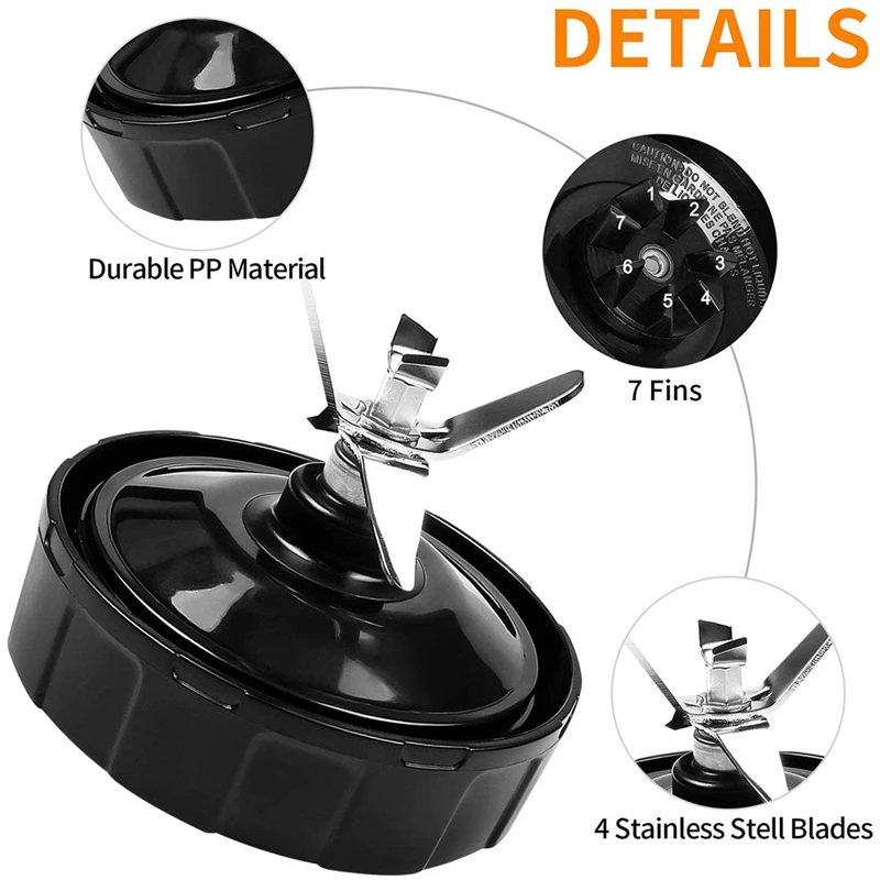 Лезвие блендера с 7 плавниками Сменное лезвие для соковыжималки Nutri Ninja 900W/1000W |