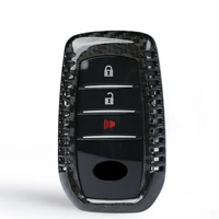 real carbon fiber car remote key case key cover for toyota alpha rav4 alphard pvivia car accessories
