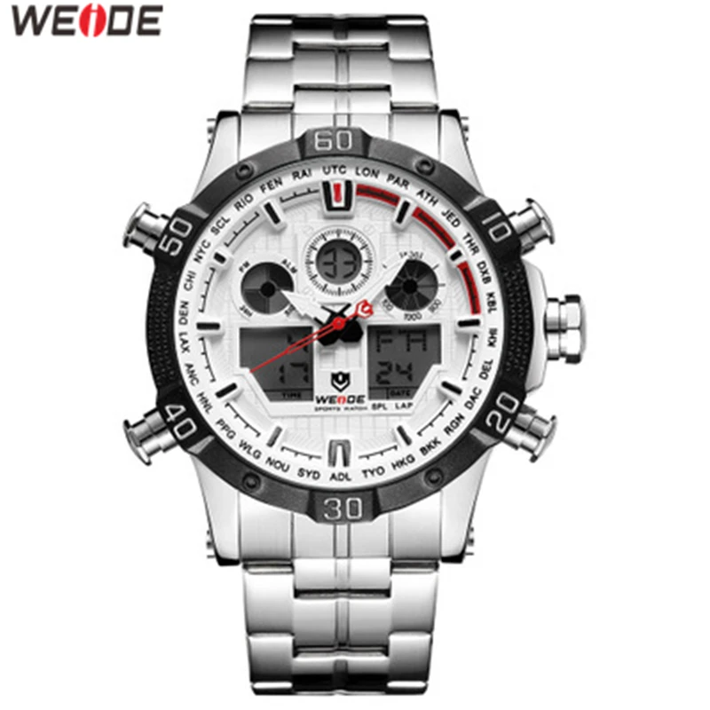 Часы WEIDE мужские кварцевые с подсветильник кой цифровым автоматическим