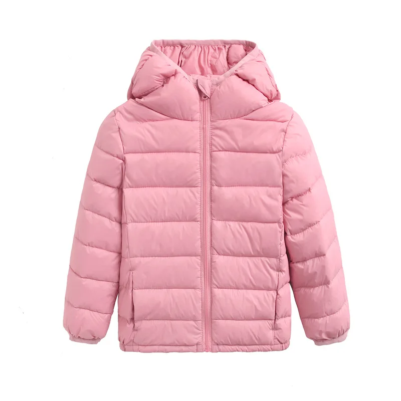 light pink HH/детское зимнее пальто для детей; куртки для подростков; теплые куртки для маленьких девочек; плотная детская одежда с капюшоном; верхняя одежда; пальто; парка для мальчиков - Цвет: light pink