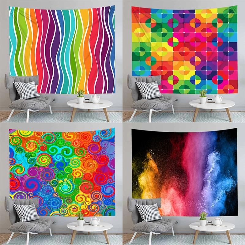 

Красочные коврики для йоги Wall Art гобелен Декор для дома, покрывало Одеяло