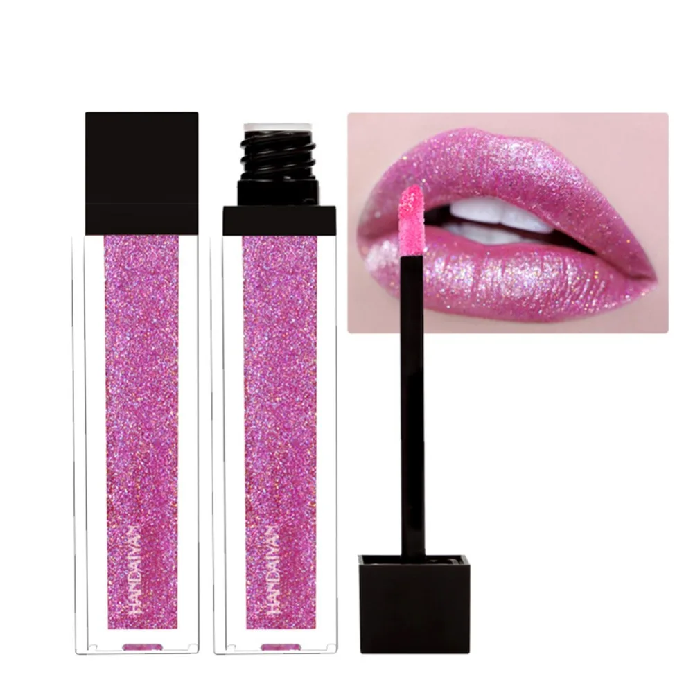 HANDAIYAN Новый макияж губы мерцающий сияющий блеск для губ пигменты долговечный
