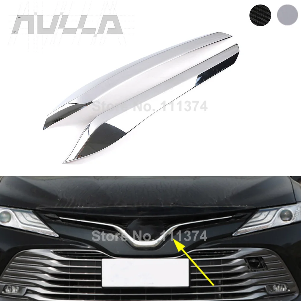 Chrome For Toyota Camry 2018 2019 2020 Grille Front Trim Cover Body Exterior Parts Decoration Styling Car Accessories