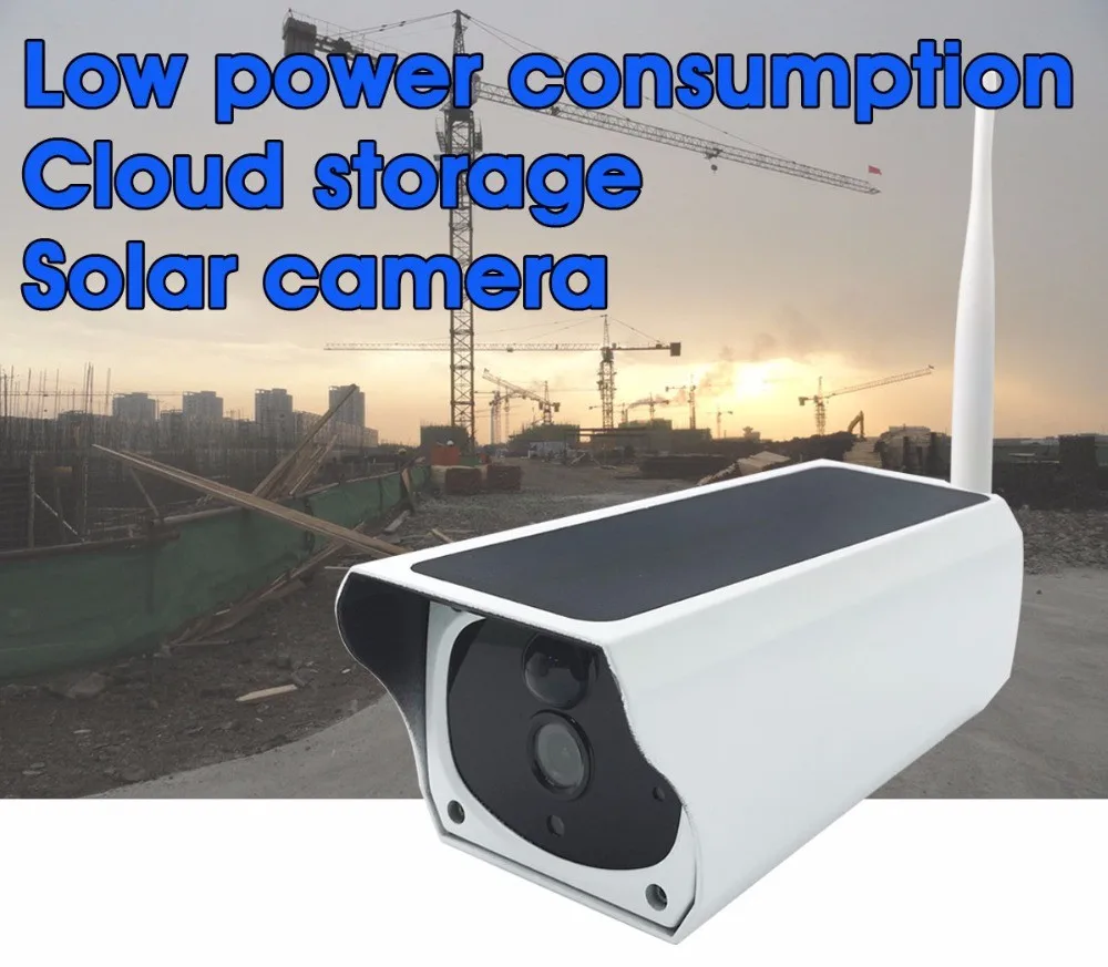 Камера Солнечная HD CCTV видеонаблюдения ip-камера Wi-Fi беспроводная наружная IP67 водонепроницаемая облачная ИК P2P Внешняя камера
