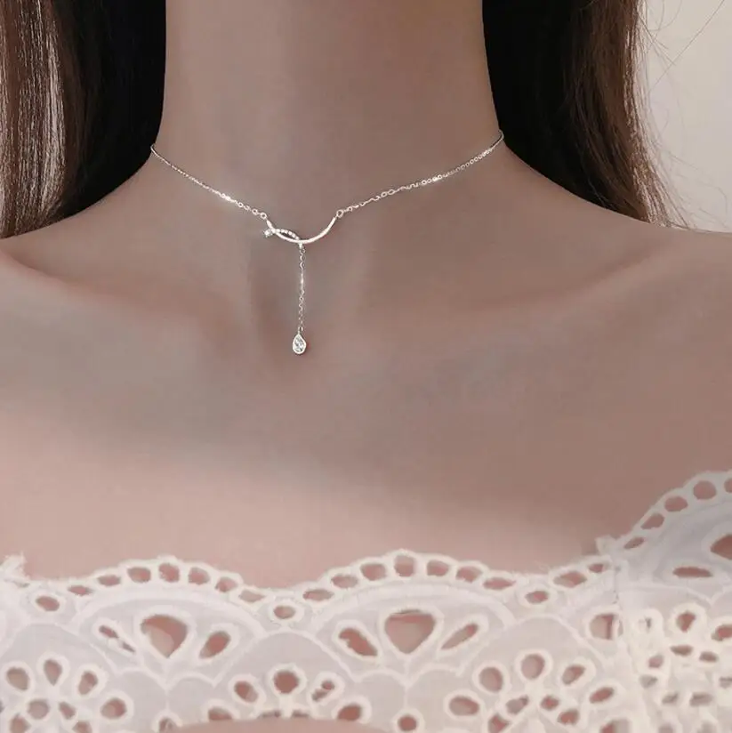 

Женское ожерелье из серебра 925 пробы с подвеской-крестом