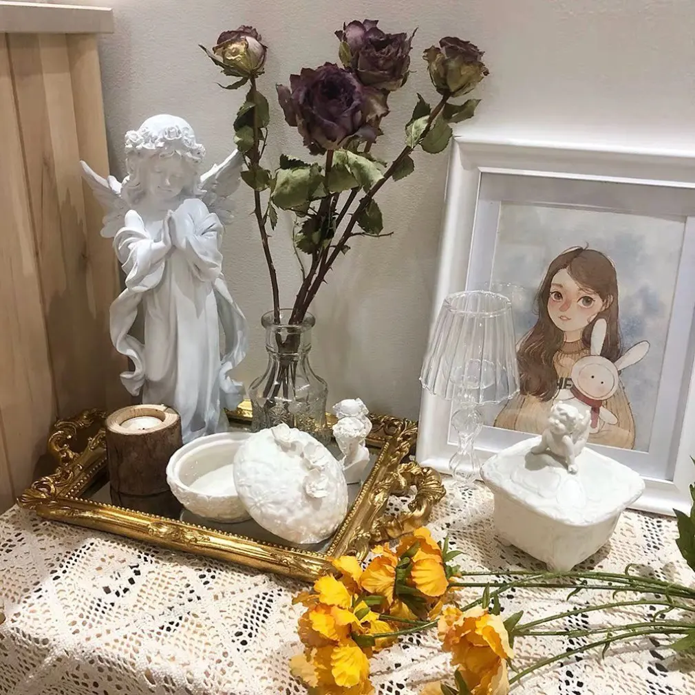 

European Style Transparent Borosilicate Glass Table Lamp Candle Holder Wedding Home Creative Decoration