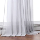 Однотонные тюлевые занавески BILEEHOME для гостиной, спальни, современные тюлевые шторы, занавески из ткани, занавески для кухни