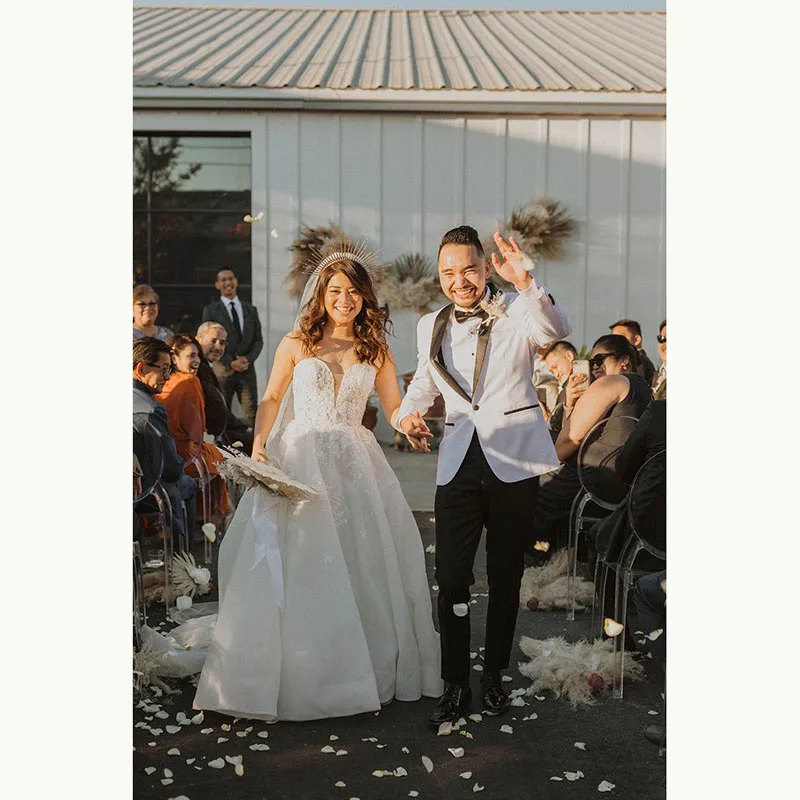 

FOLOBE Bridal Wedding Dress A-Line Lace Sweetheart Sleeveless Backless Long Tail Court Manual Applique Beaded vestidos de fiesta